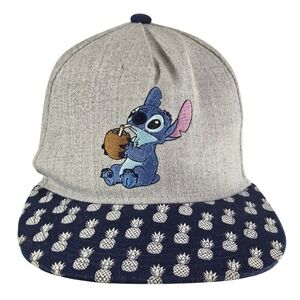 Disney Lilo & Stitch Hat Gray Pineapple Bill Baseball Cap Adjustable Unisex‎
